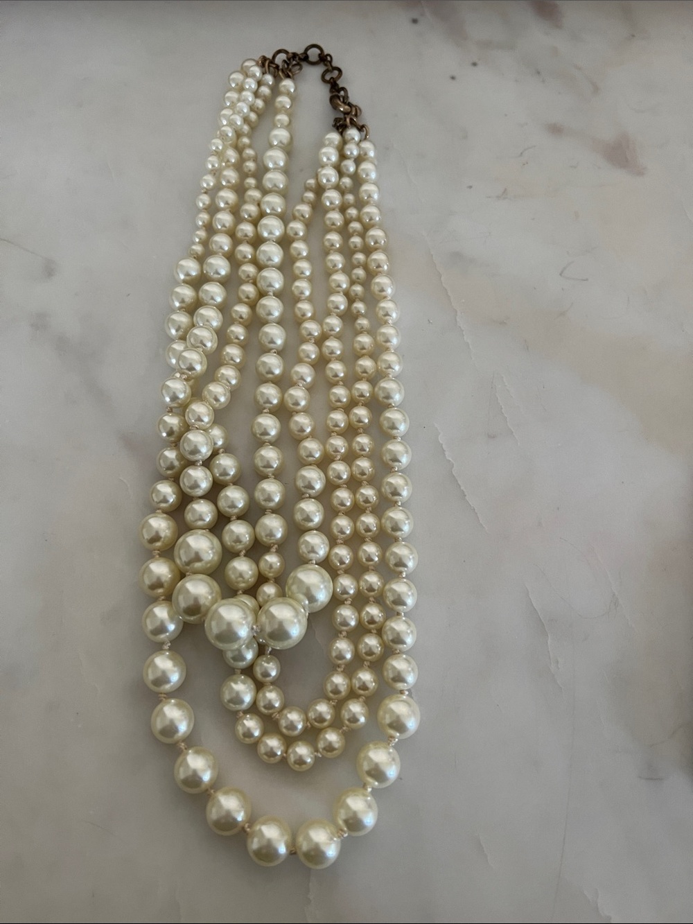 J. Crew Ivory Pearl Multi-Strand Necklace